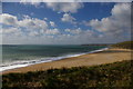 SW6423 : Loe Bar from the south end, by the HMS Anson memorial by Christopher Hilton