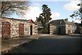 Wall and gates to villa