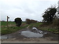 TM0760 : Footpath to the A1120 Church Road by Geographer