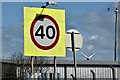 J5078 : 40 mph sign, Conlig (April 2016) by Albert Bridge