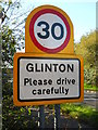 TF1605 : Speed limit sign on Peakirk Road, Glinton by Paul Bryan