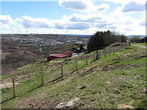 SO1400 : View over the Rhymney Valley above Bargoed by Gareth James