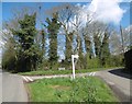 Road junction near Crowhurst Hop Farm