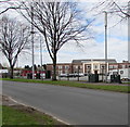 Trees, telecoms cabinets and telecoms masts, Gabalfa Avenue, Llandaff North, Cardiff