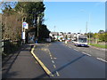 Bus stop and bus, Highertown, Truro