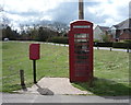 SK2637 : Elizabeth II postbox and telephone box, Lees by JThomas