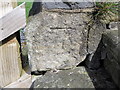 Bench mark on Langcliffe footpath railway bridge