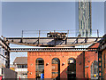 SJ8397 : Liverpool Road Station Crane Gantry by David Dixon