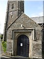 SS2207 : The porch and tower of St Olaf's church, Poughill by David Smith