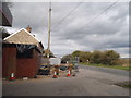 Petrol station exit on Bath Road, Fyfield