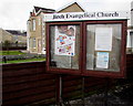 Jireh Evangelical Church information board, Loughor