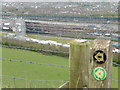 Channel Tunnel Terminal from the North Downs Way at Peene Quarry