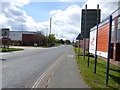 Looking through Old Brighton Road Industrial Estate