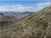 NN0199 : Down the ridge towards Loch Quoich by Richard Law
