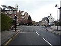 Traffic lights, junction of View Road with North Hill