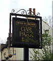 Sign for the Rose & Crown public house