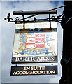 Sign for the Baker Arms, Bayford