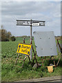 Roadsign on the A1120 Framsden Road