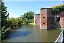 SU5901 : Moat around Fort Brockhurst (6) by Barry Shimmon