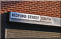 Bedford Street South sign