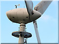 Wind turbine generator close up