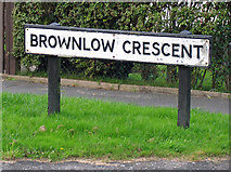 SK7517 : Brownlow Crescent sign by Andrew Tatlow