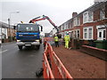 Resurfacing the pavement, Caerphilly Rd, Cardiff