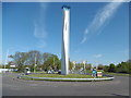 Roundabout on the approach to Barking