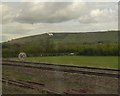 Approaching Heywood Road Junction, heading west, with the Westbury White Horse in the background