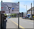 Directions sign, Gnoll Park Road, Neath