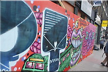 TQ3382 : View of street art on Great Eastern Street #16 by Robert Lamb