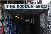 TQ3382 : View of The Doodle Man tunnel on Great Eastern Street by Robert Lamb