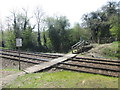 Footpath crossing the railway south of Shirebrook