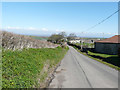 Looking north-northeast down a lane