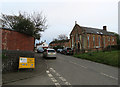 Whissendine Main Street with a closure notice