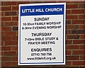 Little Hill Church sign