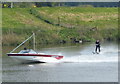 SK8170 : A waterskier on the River Trent, High Marnham by Mat Fascione