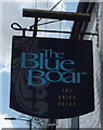 Sign for the Blue Boar, Oulton 