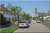 TL4660 : Chesterton: Chesterfield Road and St George's Church by John Sutton