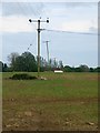 Line of electricity poles