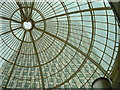 View of Canary Wharf through Glass Ceiling