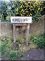 TQ7766 : Vintage street nameplate, Kingsway, Chatham by Chris Whippet