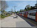 Train at Finchley Central Underground station