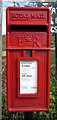 Close up, Elizabeth II postbox on Mill Road, Burgh Castle