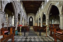 SK3027 : Repton, St. Wystan's Church: The nave from the chancel by Michael Garlick