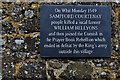 Sampford Courtenay village: Prayer Book Rebellion plaque