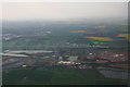 TL2497 : River Nene, Whittlesey and brick works: aerial 2016 by Chris