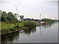 SJ5383 : Mersey Gateway Construction Site, Manchester Ship Canal by David Dixon