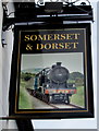 Somerset & Dorset pub name sign, Burnham-on-Sea