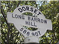 Long Bredy: detail of Long Barrow Hill signpost